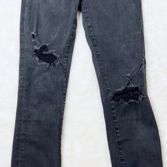 Abercrombie & Fitch Simone High Rise Ankle Jeans Size 26/2R Stretch Faded Black - Picture 3 of 7